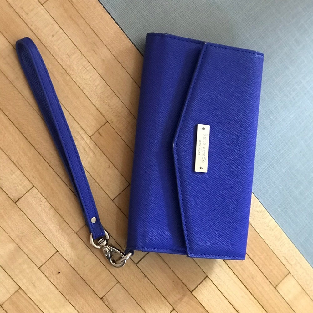Kate Spade Electric Blue Wristlet w/ Phone Pocket